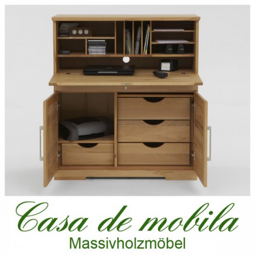 Sekret&auml;r Schreibtisch Kommode B&uuml;ro Holz Kernbuche Buche massiv ge&ouml;lt Naturholz Massivholz Massivholzm&ouml;bel M&ouml;bel