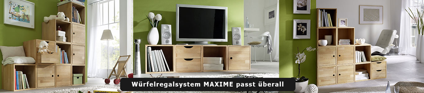 Regalsystem aus Massivholz MAXIME