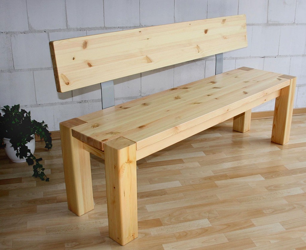 massivholz sitzbank 160cm mit rückenlehne holzbank lehne kiefer natur Küchenbank Holz Mit Lehne ~ massivholz sitzbank 160cm mit rückenlehne holzbank lehne kiefer natur